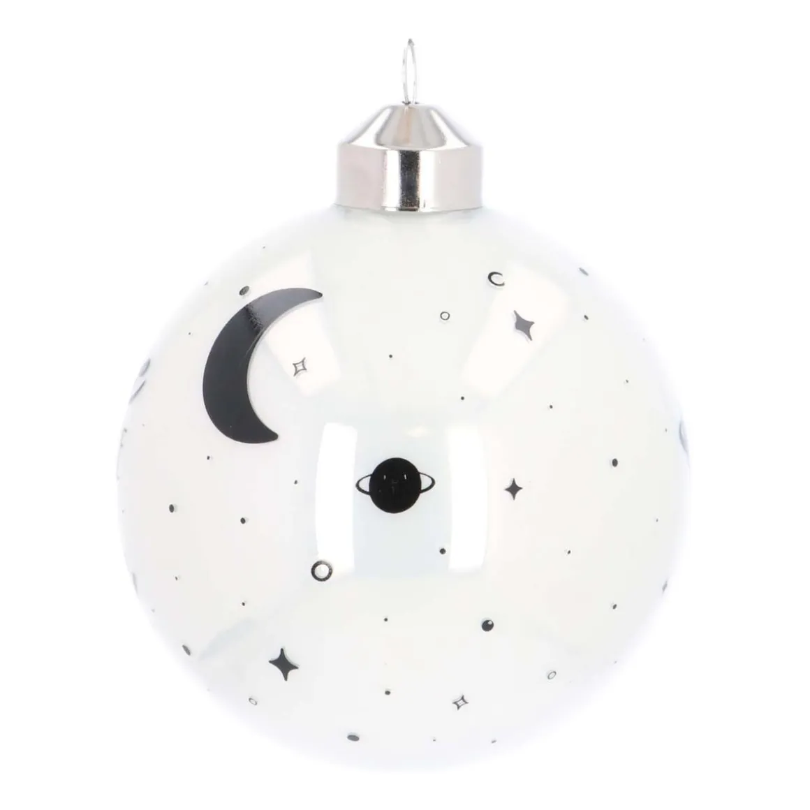 Luxury Glass Printed Christmas Babule 8 Cm ''I Love You To The Moon And Back''