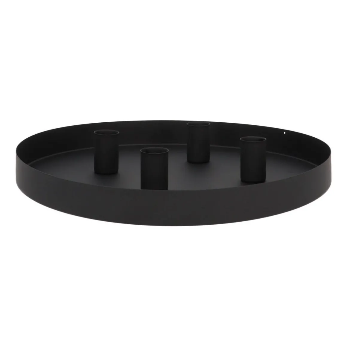 Magnetic Candle Tray | Ø 30 Cm | Matt Black | Including Candle Holders