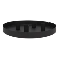 Magnetic Candle Tray | Ø 30 Cm | Matt Black | Including Candle Holders