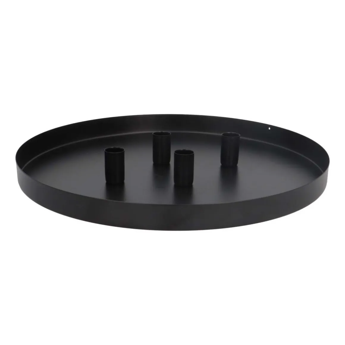 Magnetic Candle Tray | Ø 40 Cm | Matte Black | Includes Candle Holders