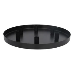 Magnetic Candle Tray | Ø 40 Cm | Matte Black | Includes Candle Holders