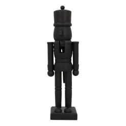 Matte Black Wooden Nutcracker