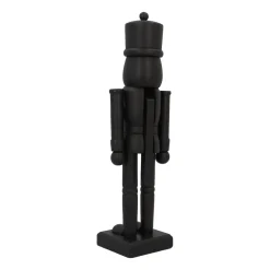 Matte Black Wooden Nutcracker