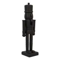Matte Black Wooden Nutcracker