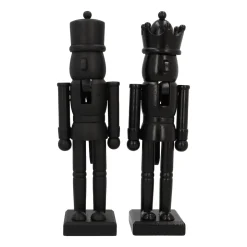 Matte Black Wooden Nutcracker