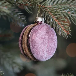 Mauve Macaron Christmas Ornament