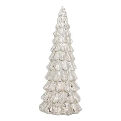Mercury Glass Tree With LED Lights 27cm Silver