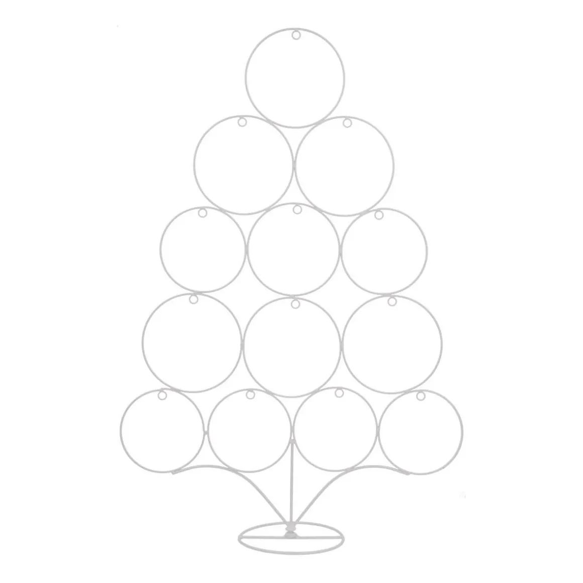 Metal Christmas Tree | White | Circles | 80cm