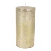 Metallic Antique Gold Pillar Candle | 15 Cm