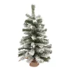 Mini Christmas Tree With Snow And Jute Base 60cm