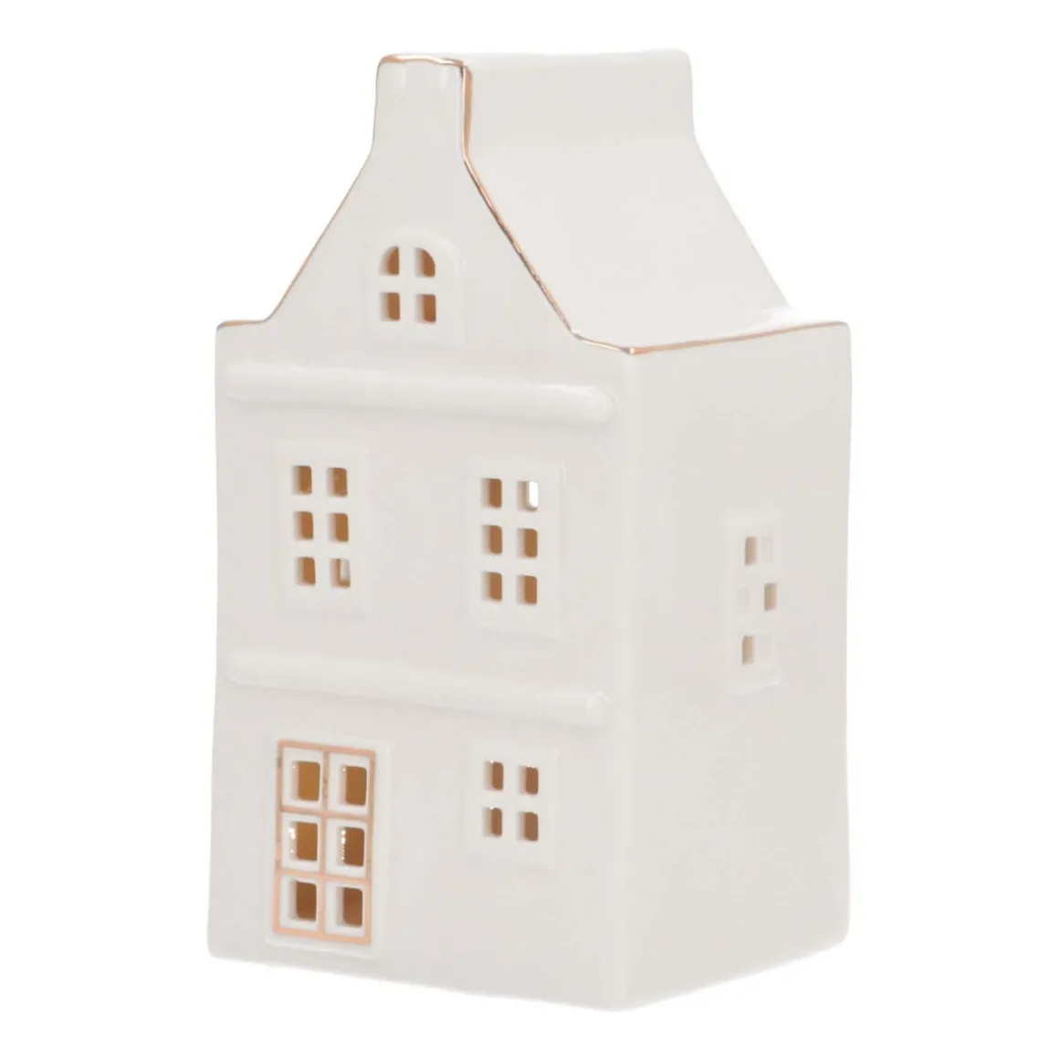 Miniature House | Porcelain | LED Lighting | 17cm