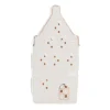 Miniature House With LED | Porcelain | 18cm | White
