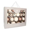Modern Scandi Natural Bauble Set 44 Pieces In A Handy Box