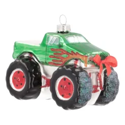 Monster Truck Ornament | Glass | Red | 11cm