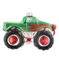 Monster Truck Ornament | Glass | Red | 11cm