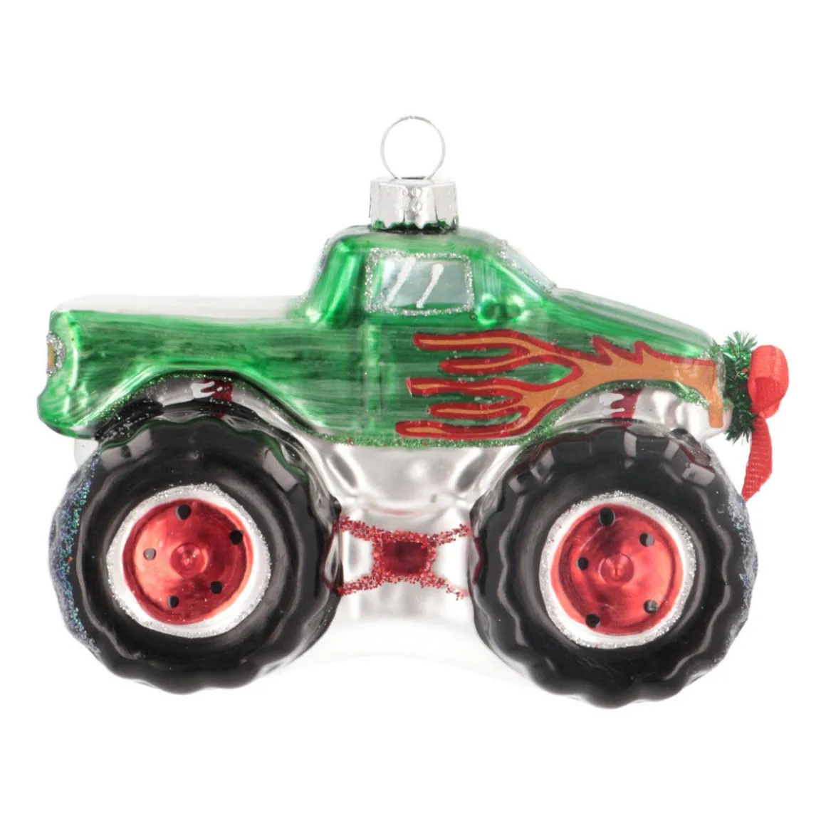 Monster Truck Ornament | Glass | Red | 11cm
