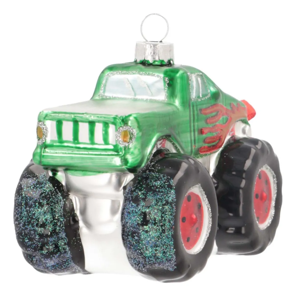 Monster Truck Ornament | Glass | Red | 11cm