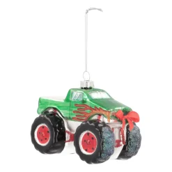 Monster Truck Ornament | Glass | Red | 11cm