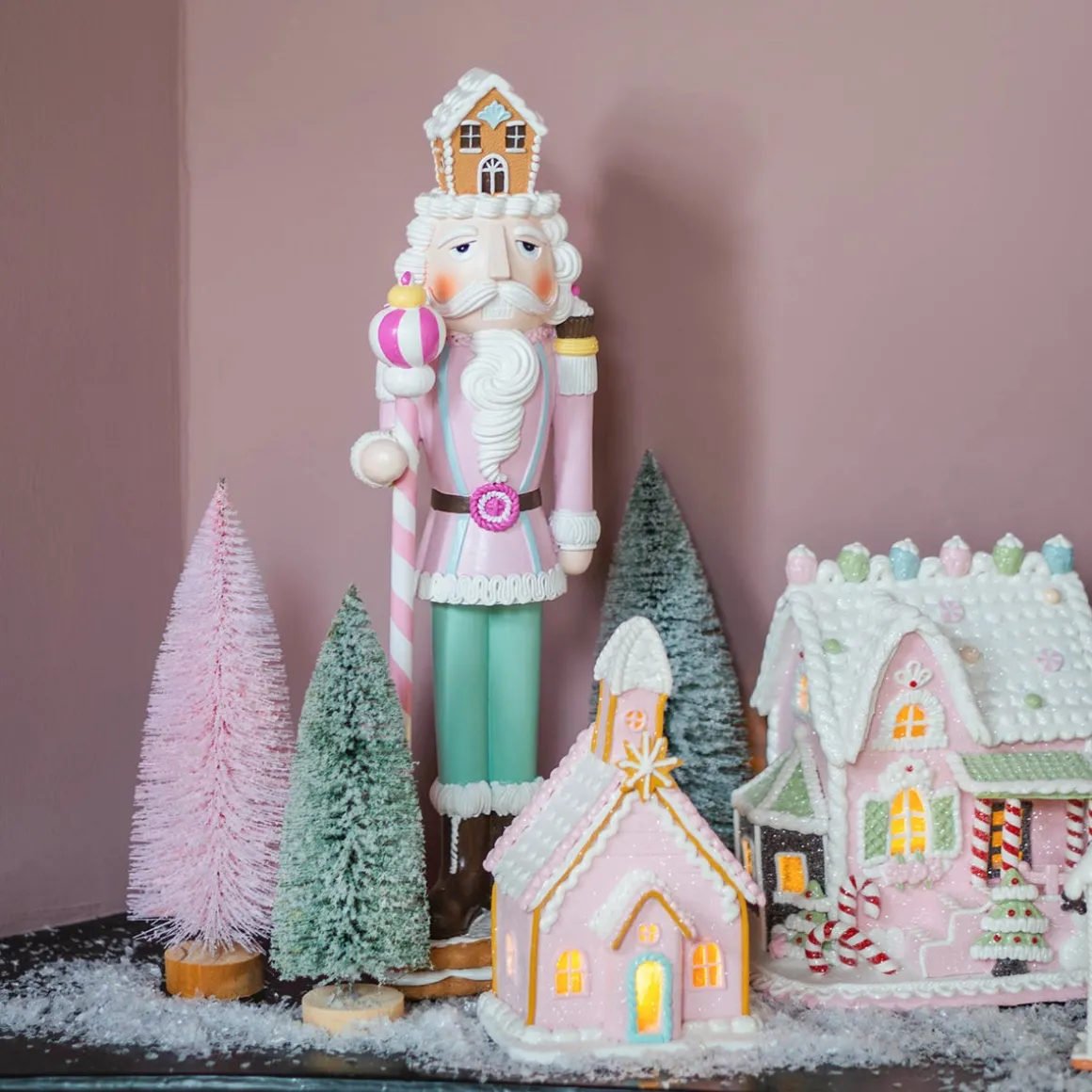Nutcracker Christmas Decoration In Pastel Colors