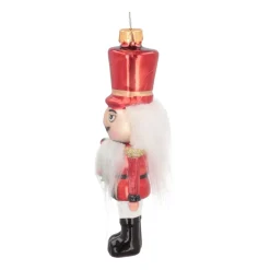 Nutcracker Christmas Ornament | Glass | Red | 13cm
