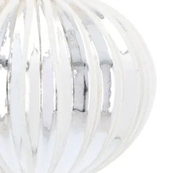 Onion Glass Bauble Lampion | Silver | 8 Cm