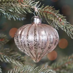 Onion Glass Bauble Lampion | Champagne | 8 Cm