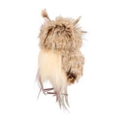 Owl Hanging Christmas Decoration 13cm Brown