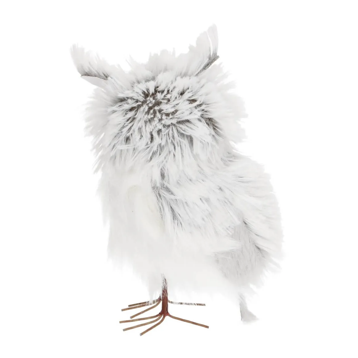 Owl With Feathers - Silver/White