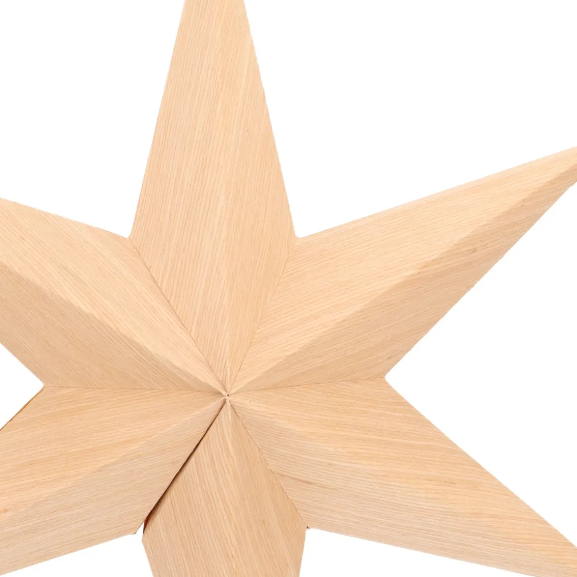 Paper Christmas Star With Wood Pattern And String