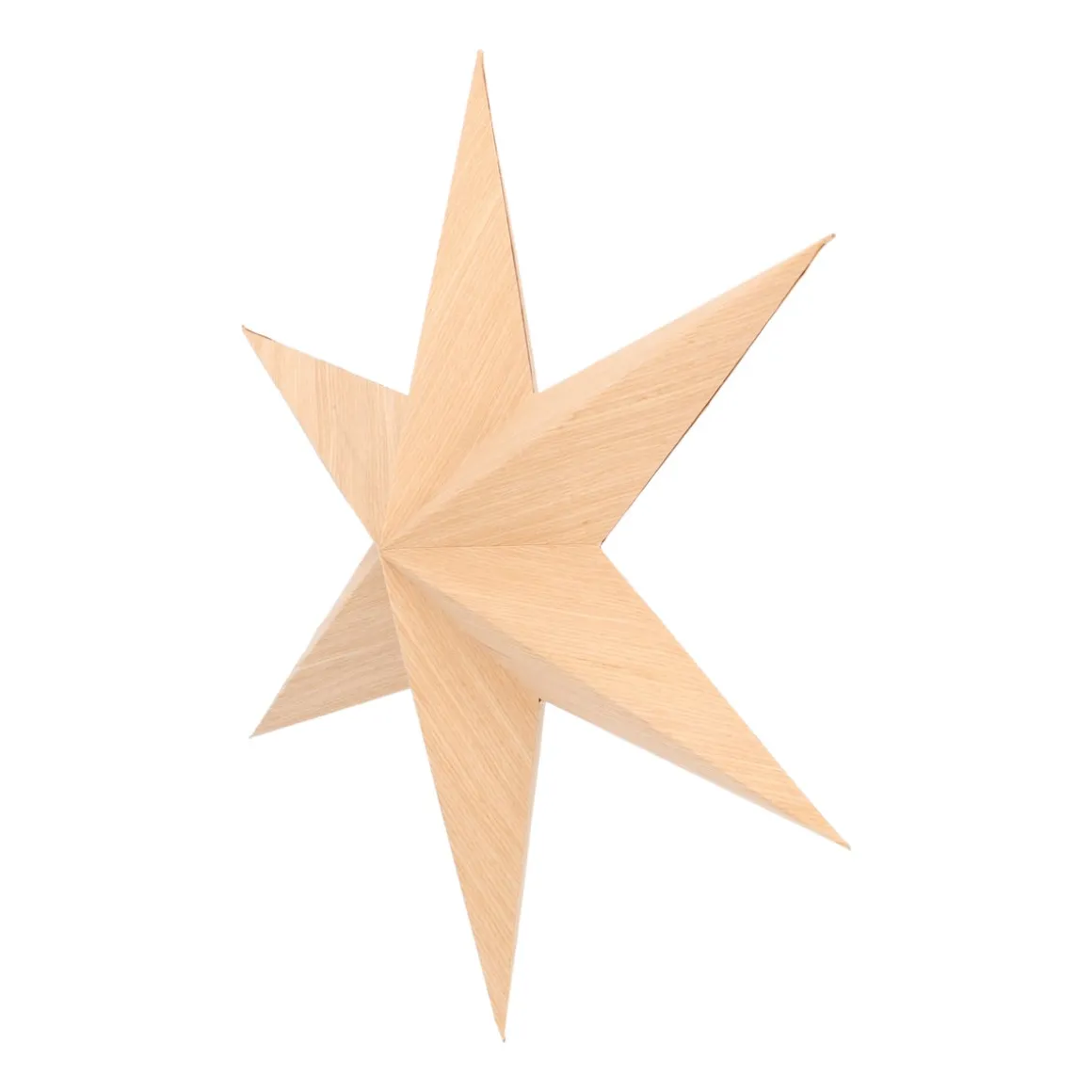 Paper Christmas Star With Wood Pattern And String