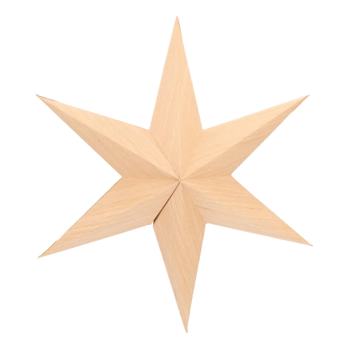 Paper Christmas Star With Wood Pattern And String