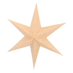 Paper Christmas Star With Realistic Wood Grain