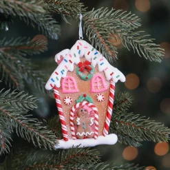 Pastel Gingerbread House Ornament