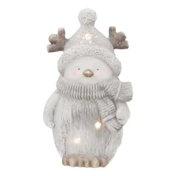 Penguin Figure | LED Lighting | Grey | 44cm