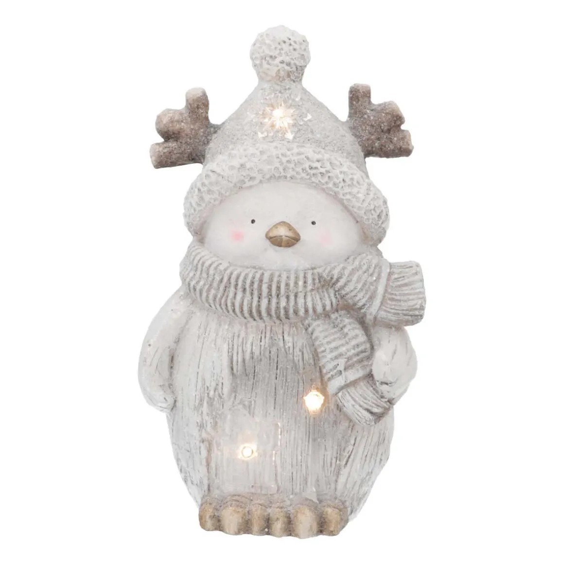 Penguin Figure | LED Lighting | Grey | 44cm