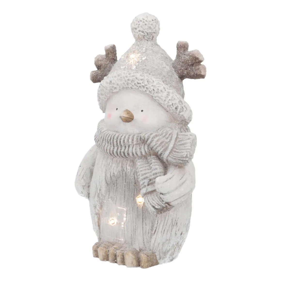 Penguin Figure | LED Lighting | Grey | 44cm