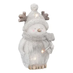 Penguin Figure | LED Lighting | Grey | 44cm