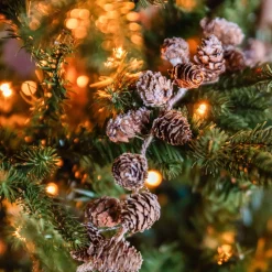 Pinecone Garland Frosted 150cm