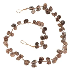 Pinecone Garland Frosted 150cm