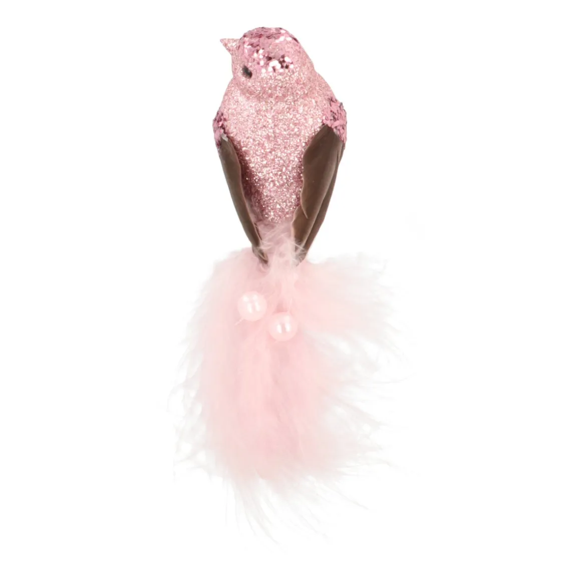 Pink Bird On A Clip With Soft Feathers