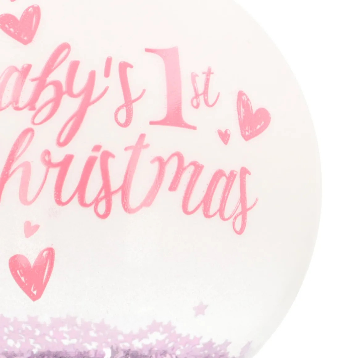 Pink Christmas Bauble 'Baby's First Christmas'