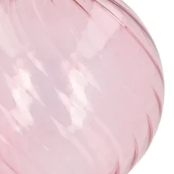 Pink Christmas Bauble With Romantic Swirls