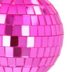 Pink Disco Christmas Bauble With Reflective Mirrors