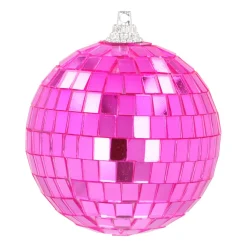 Pink Disco Christmas Bauble With Reflective Mirrors