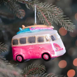 Pink Glass Ornament Hippie Van: For A Summery Christmas