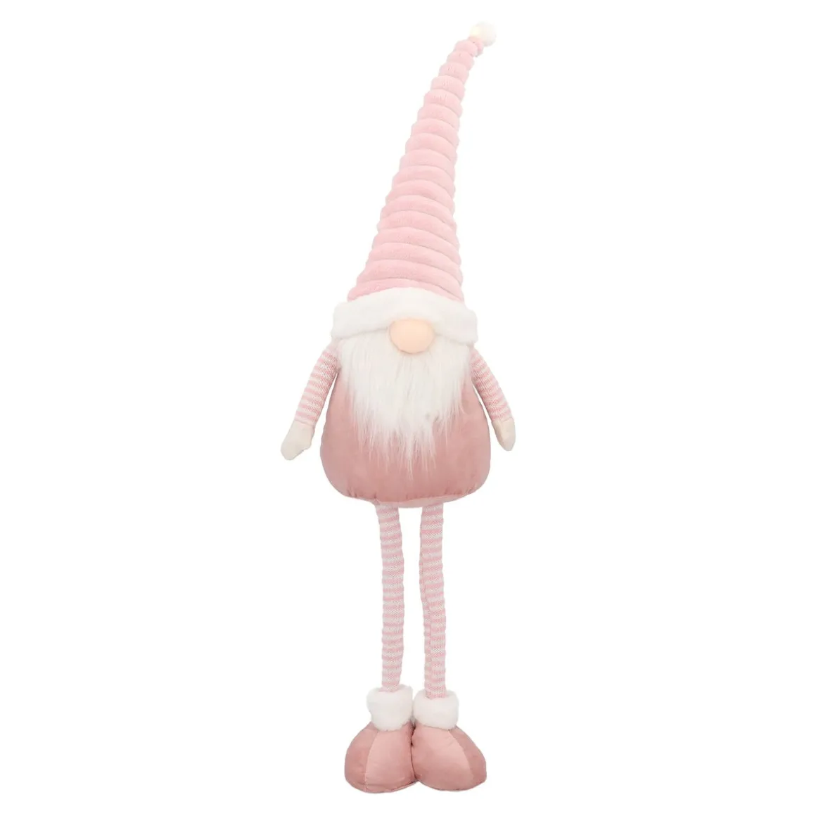 Pink Gnome With Extendable Legs And Pointed Hat