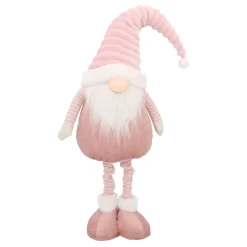 Pink Gnome With Extendable Legs And Pointed Hat