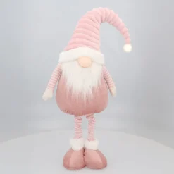 Pink Gnome With Extendable Legs And Pointed Hat