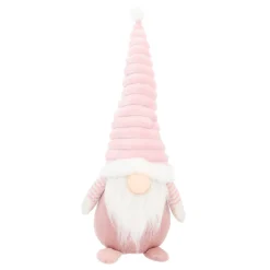 Pink Gnome With Light-Up Hat And Cheerful Outfit