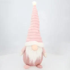 Pink Gnome With Light-Up Hat And Cheerful Outfit